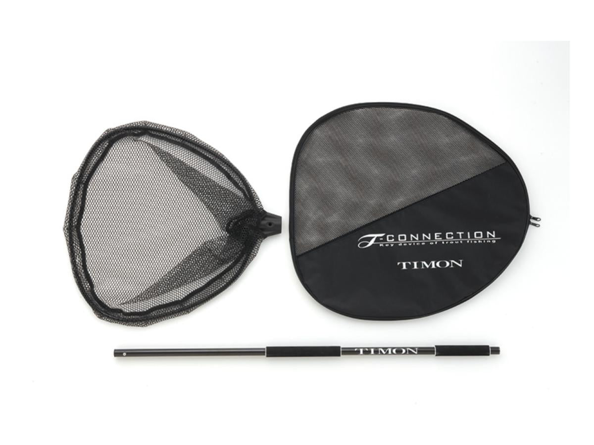 A landing net focused on the essence of ease of scooping. In area trout fishing, the number of times fish are scooped is overwhelmingly higher than in any other fishing discipline. Therefore, the lightness and performance of the landing net directly impact the catch, and it is no exaggeration to say they determine victory or defeat. ティモン ティーコネクション ランディングネット
